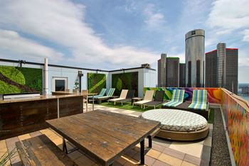 Sky club with demonstration kitchen